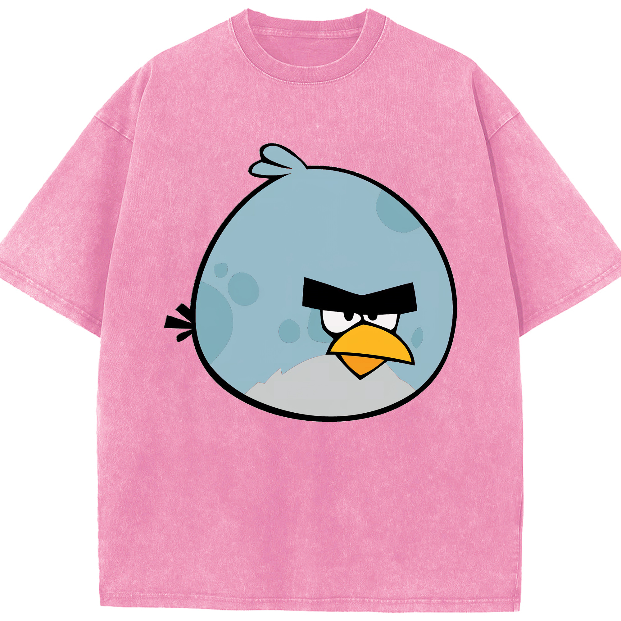 （画像用） Angry Birds アングリーバード 綿100% ヴィンテージ風 半袖Tシャツ（フロントプリント）